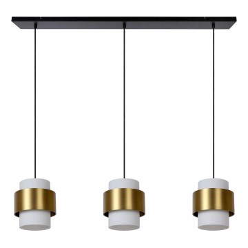 Lucide 45497/03/02 - Lestenec na vrvici FIRMIN 3xE27/40W/230V zlata