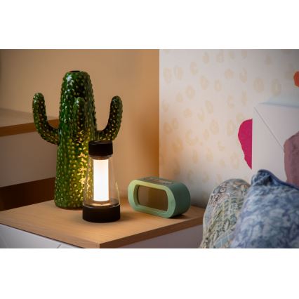 Lucide 45500/01/30 - LED zatemnitvena zunanja svetilka na dotik LORALI LED/1,2W/4V USB 2000 mAh USB IP44 črna