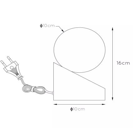 Lucide 45561/01/70 - Namizna svetilka LEN 1xG9/33W/230V