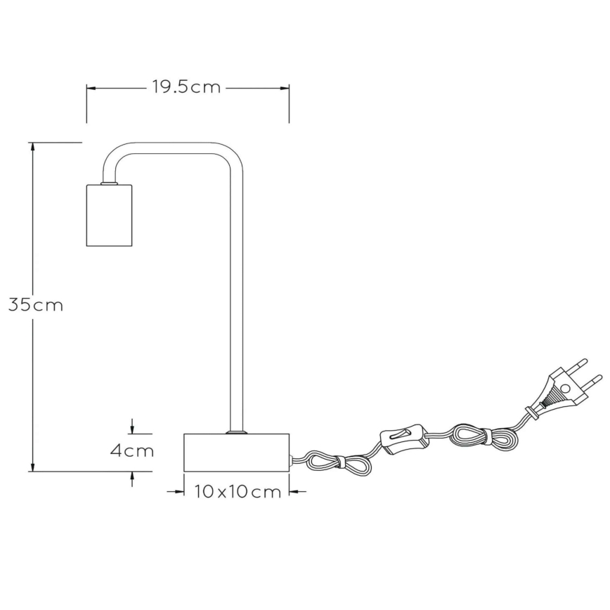 Lucide 45565/01/30 - Namizna svetilka LORIN 1xE27/40W/230V črna