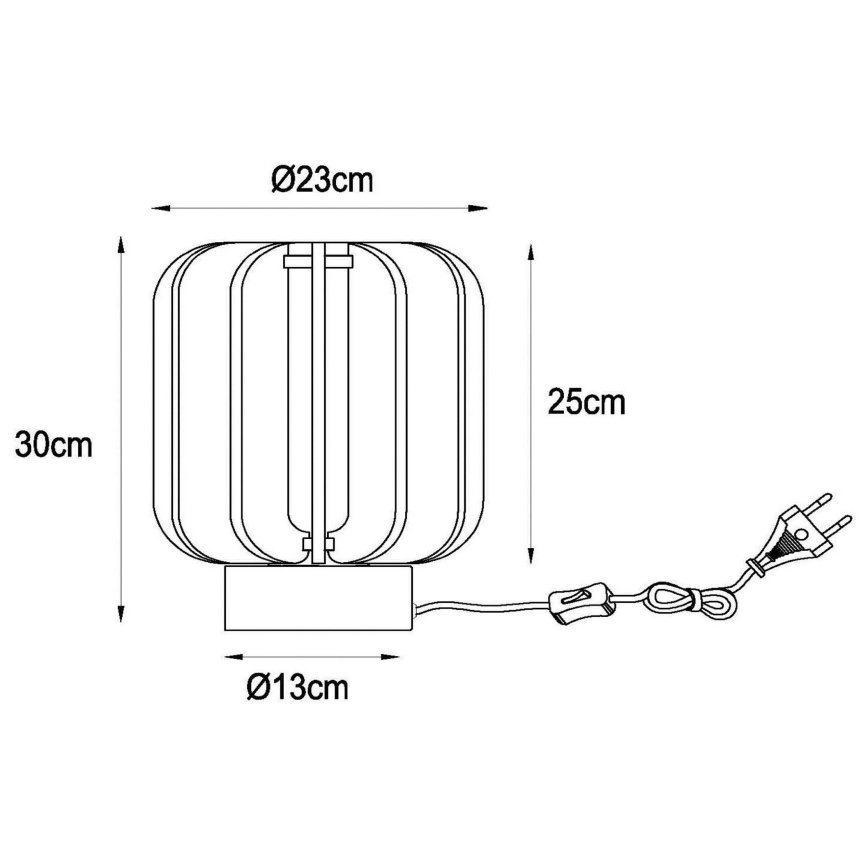 Lucide 45592/01/36 - Namizna svetilka RAFAL 1xE27/40W/230V črna/siva