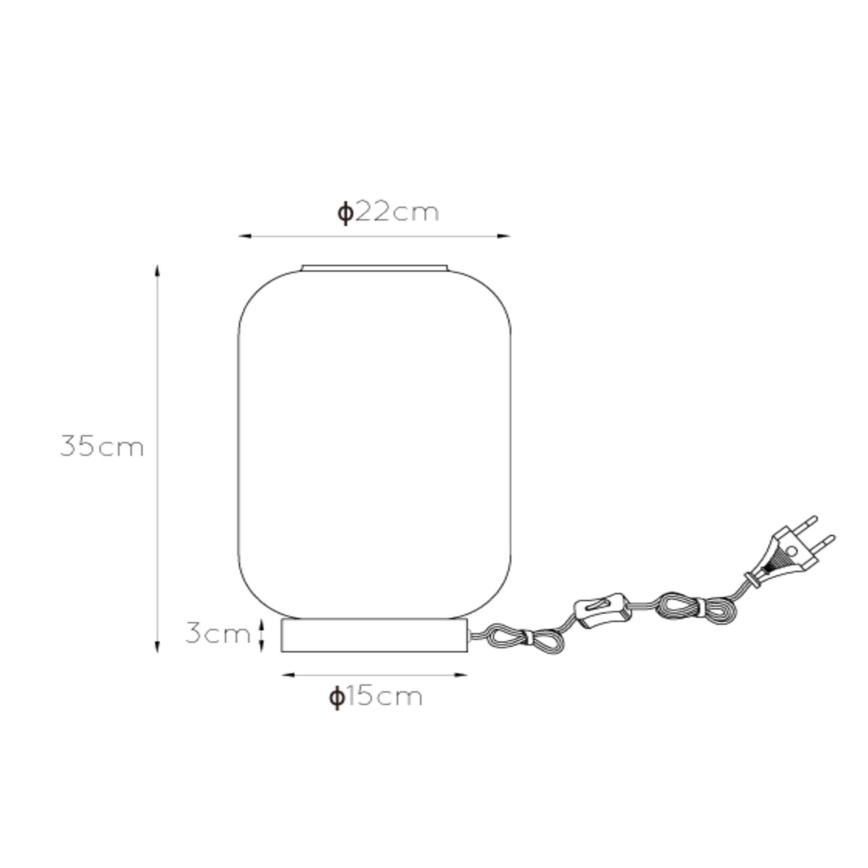 Lucide 45594/01/65 - Namizna svetilka JOANET 1xE27/40W/230V črna