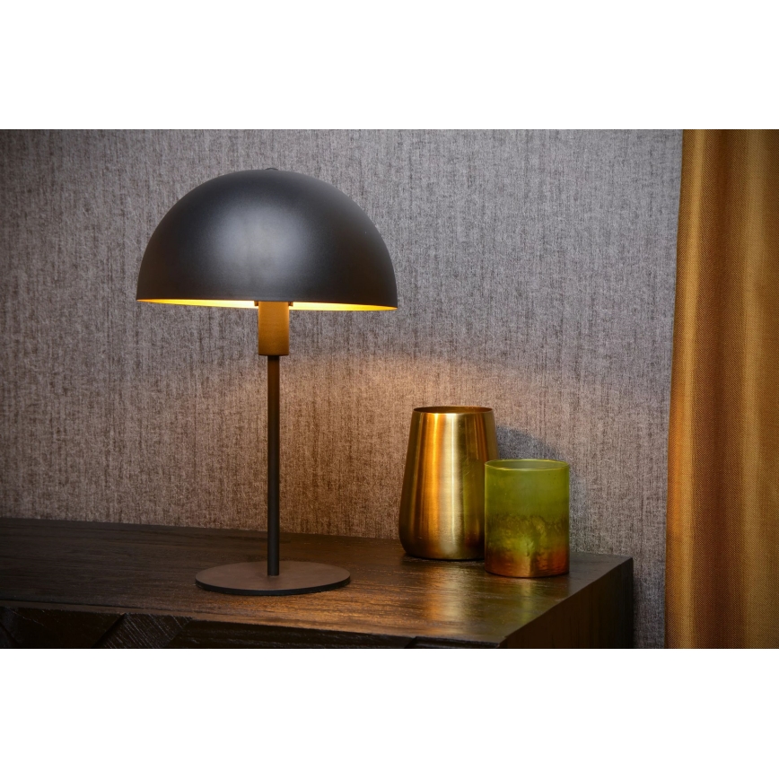 Lucide 45596/01/30 - Namizna svetilka SIEMON 1xE14/25W/230V črna