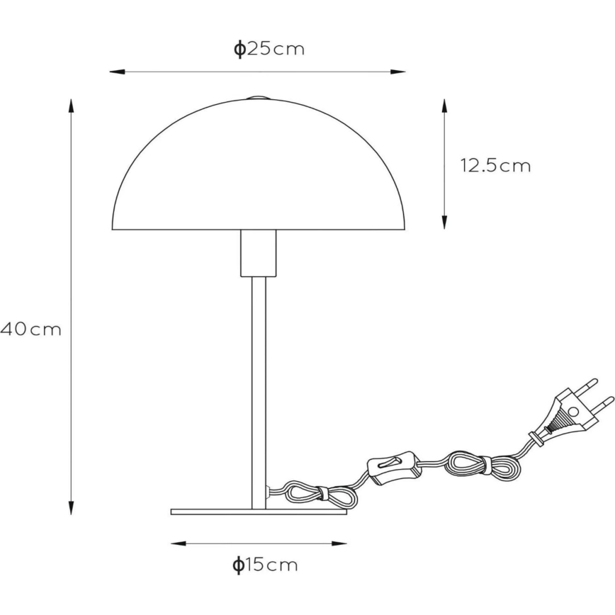 Lucide 45596/01/30 - Namizna svetilka SIEMON 1xE14/25W/230V črna