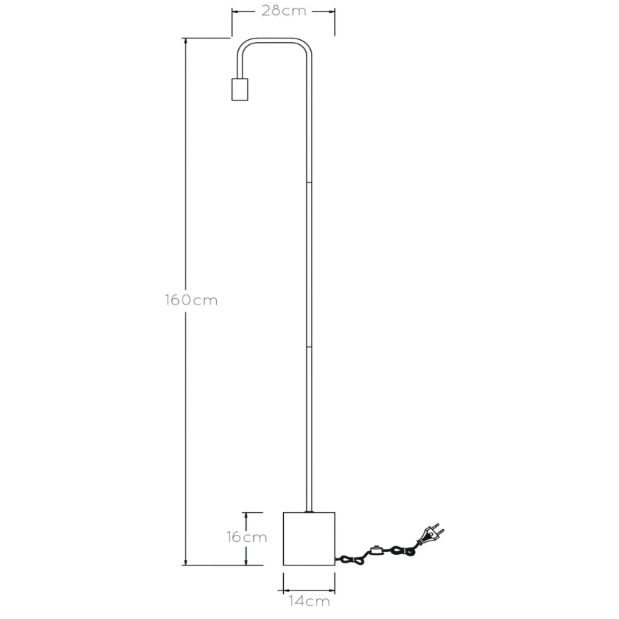 Lucide 45765/01/30 - Talna svetilka LORIN 1xE27/40W/230V črna