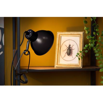Lucide 45987/01/30 - Svetilka s sponko MOYS 1xE27/40W/230V črna