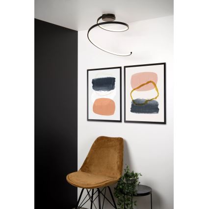 Lucide 46199/25/30 - LED Zatemnitveni lestenec MAXENCE LED/24W/230V črna