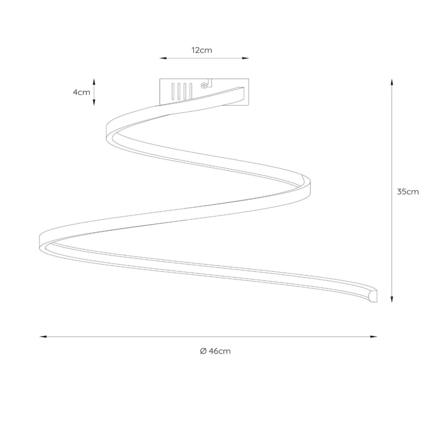 Lucide 46199/25/30 - LED Zatemnitveni lestenec MAXENCE LED/24W/230V črna
