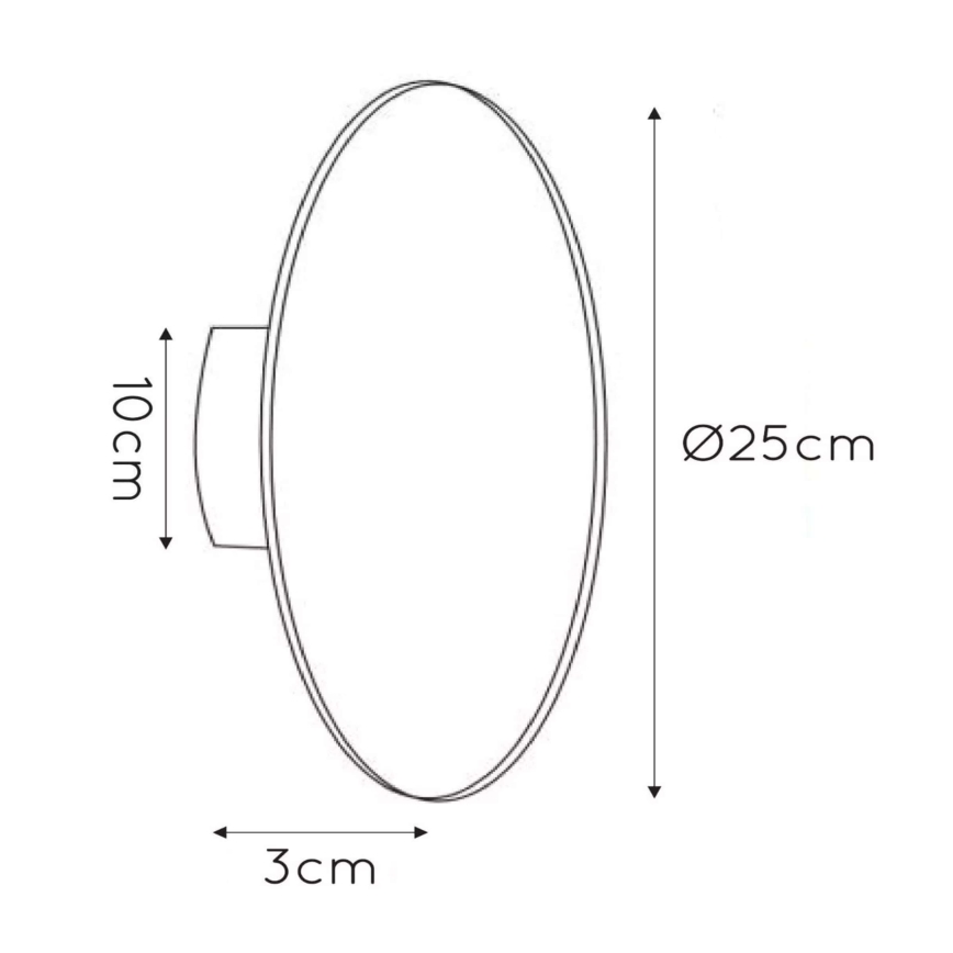Lucide 46201/08/31 - LED stenska svetilka EKLYPS LED LED/8W/230V 25 cm