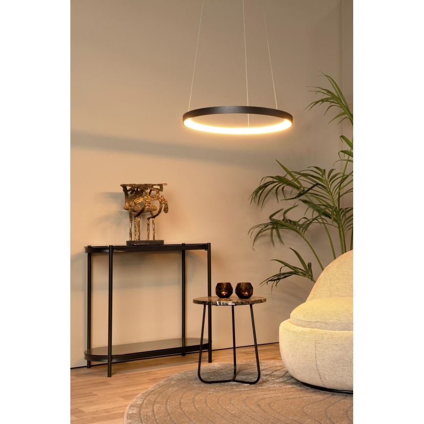 Lucide 46403/48/30 - LED Zatemnitveni lestenec na vrvici VIDAL LED/48W/230V pr. 58 cm črna