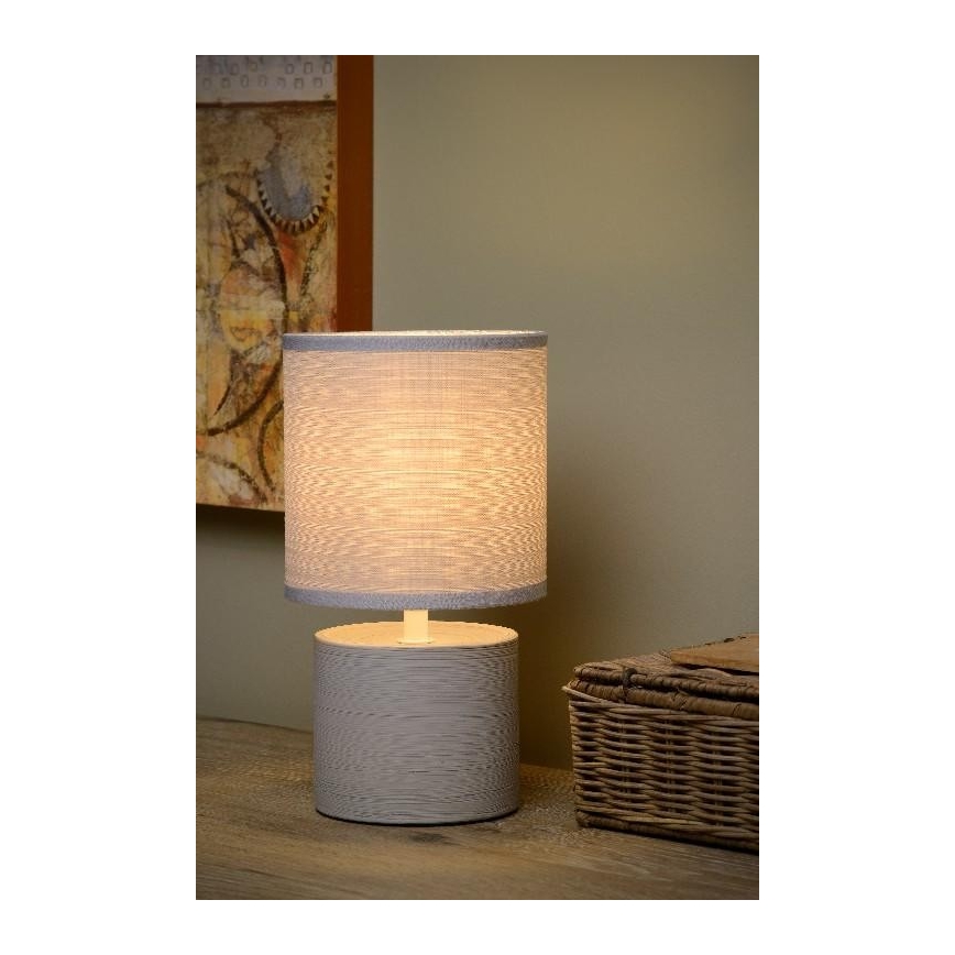 Lucide 47502/81/36 - Namizna svetilka GREASBY 1xE14/40W/230V siva