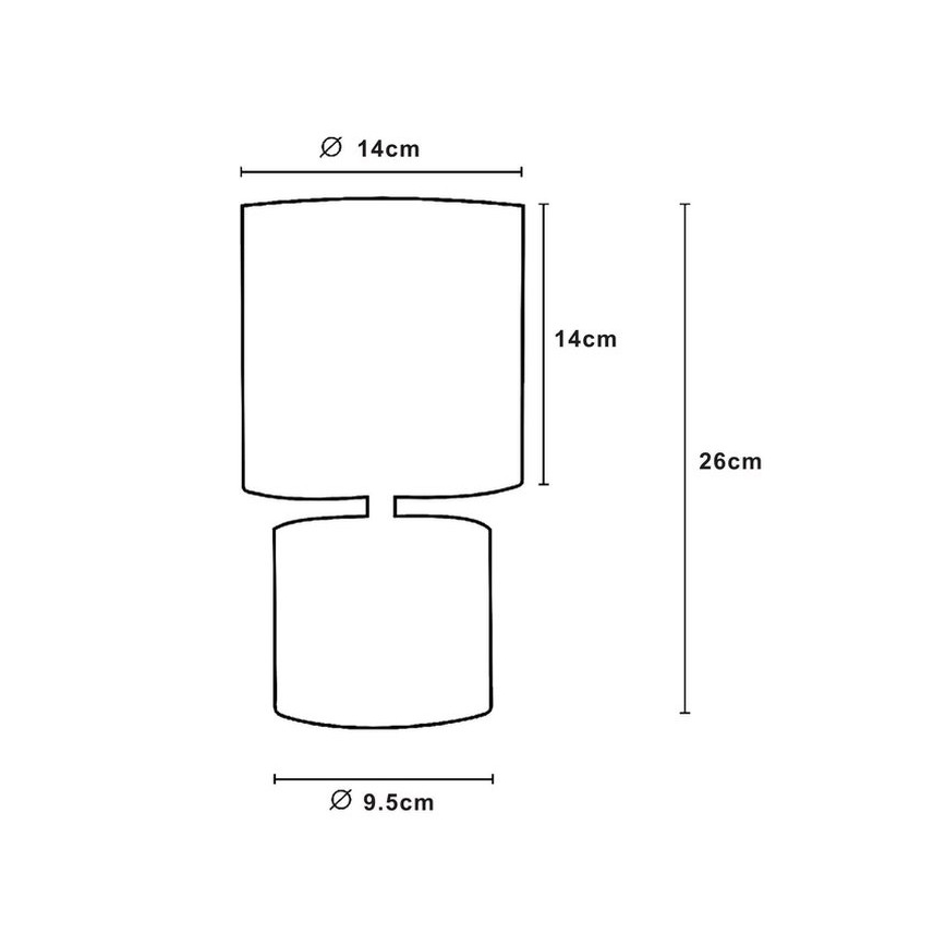 Lucide 47502/81/36 - Namizna svetilka GREASBY 1xE14/40W/230V siva