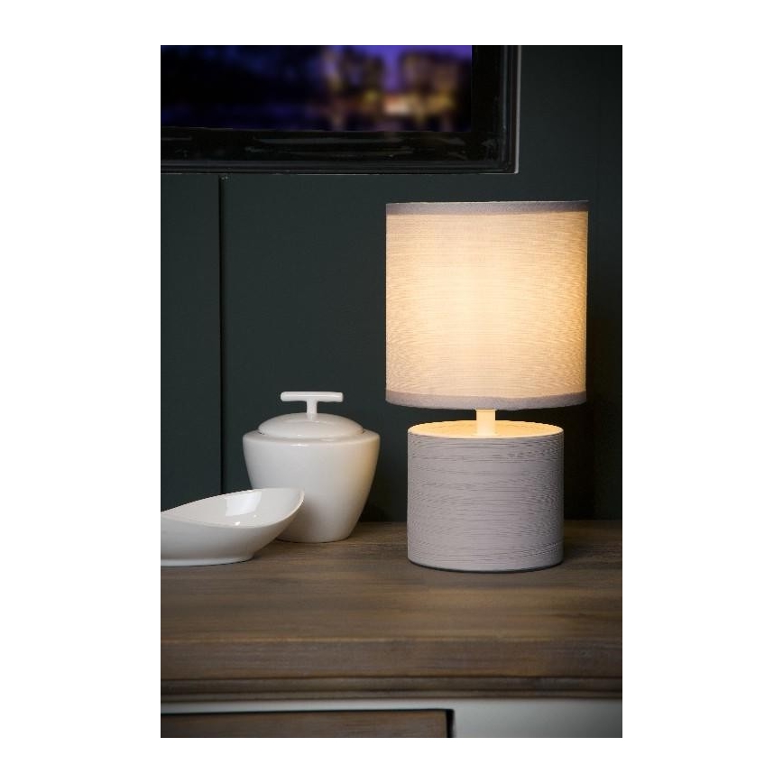 Lucide 47502/81/38 - Namizna svetilka GREASBY 1xE14/40W/230V kremna