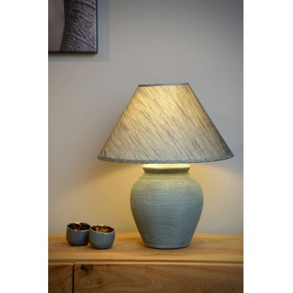 Lucide 47507/81/36 - Namizna svetilka RAMZI 1xE27/60W/230V siva