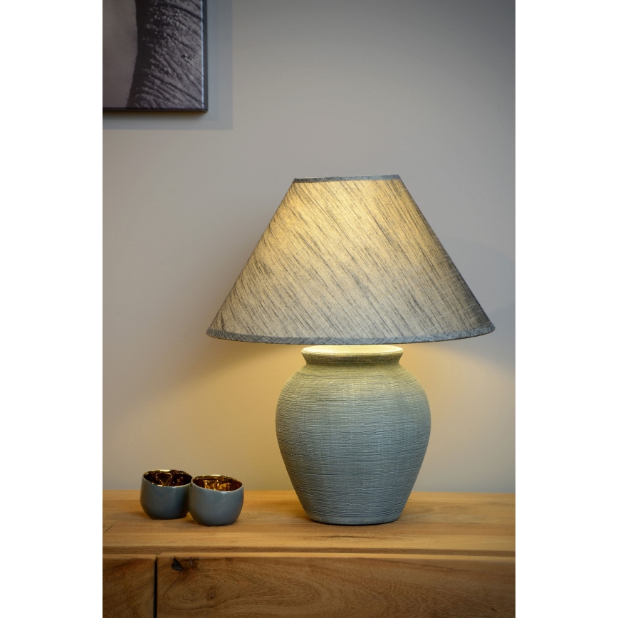 Lucide 47507/81/36 - Namizna svetilka RAMZI 1xE27/60W/230V siva