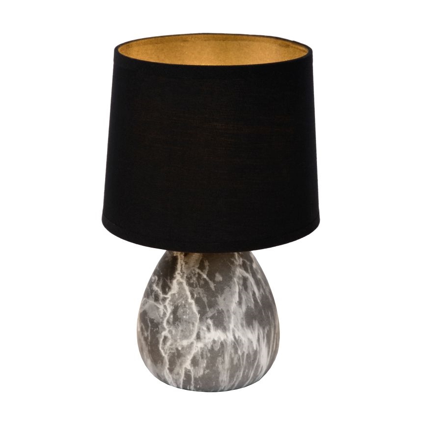 Lucide 47508/81/30 - Namizna svetilka MARMO 1xE14/40W/230V črna