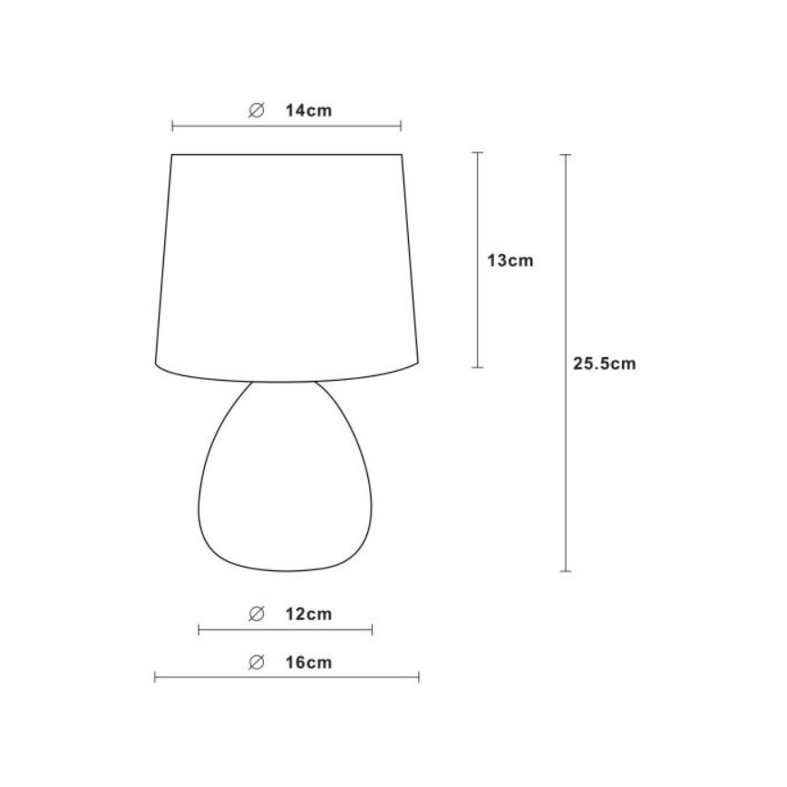 Lucide 47508/81/30 - Namizna svetilka MARMO 1xE14/40W/230V črna