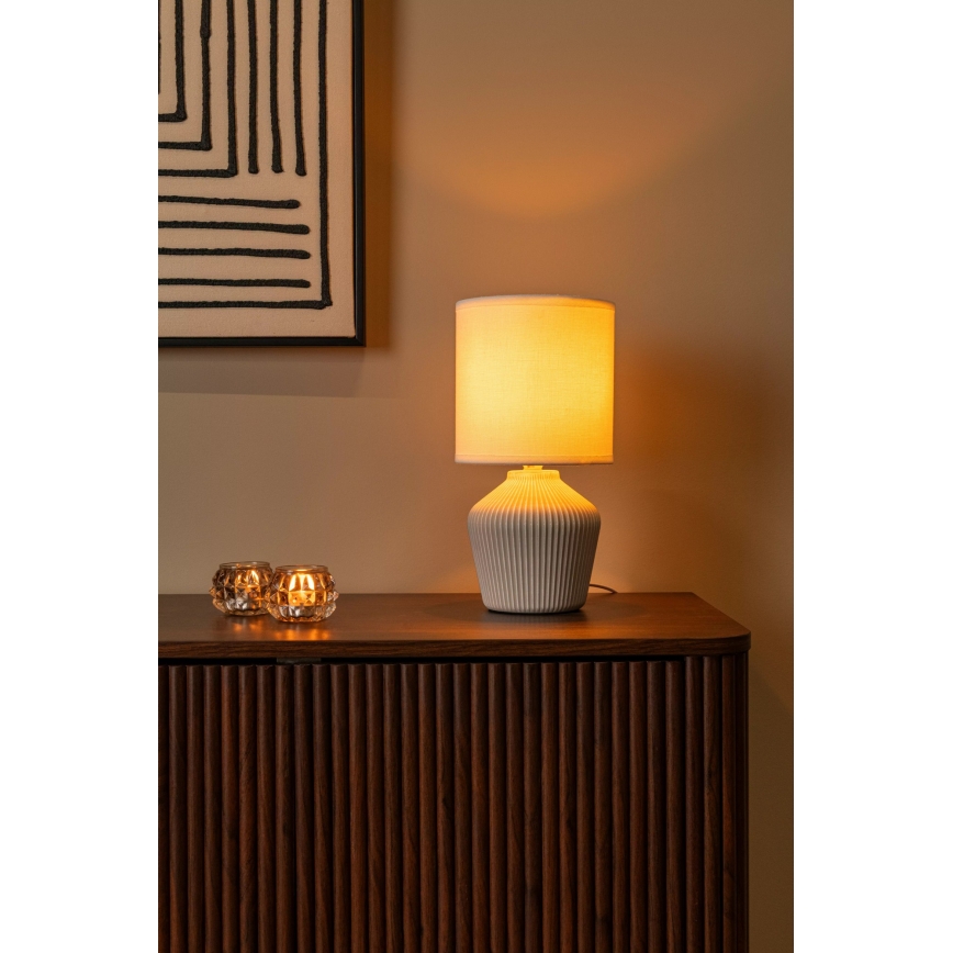 Lucide 47551/81/38 - Namizna svetilka FILIZ 1xE14/40W/230V kremna