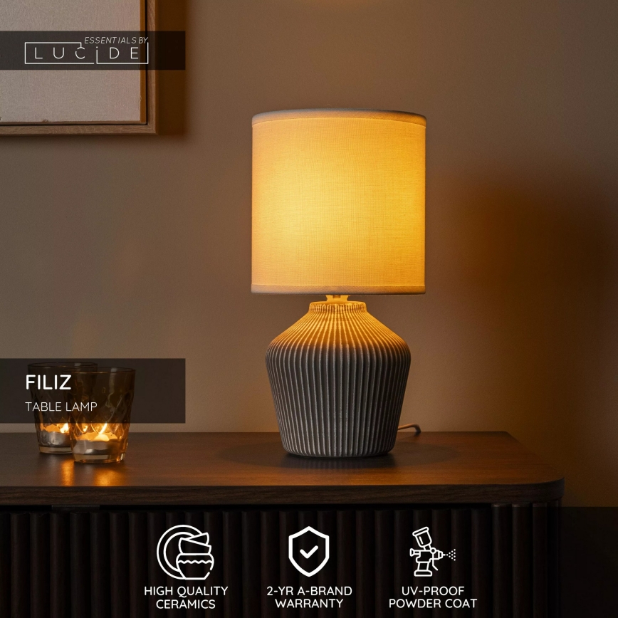 Lucide 47551/81/41 - Namizna svetilka FILIZ 1xE14/40W/230V rjava
