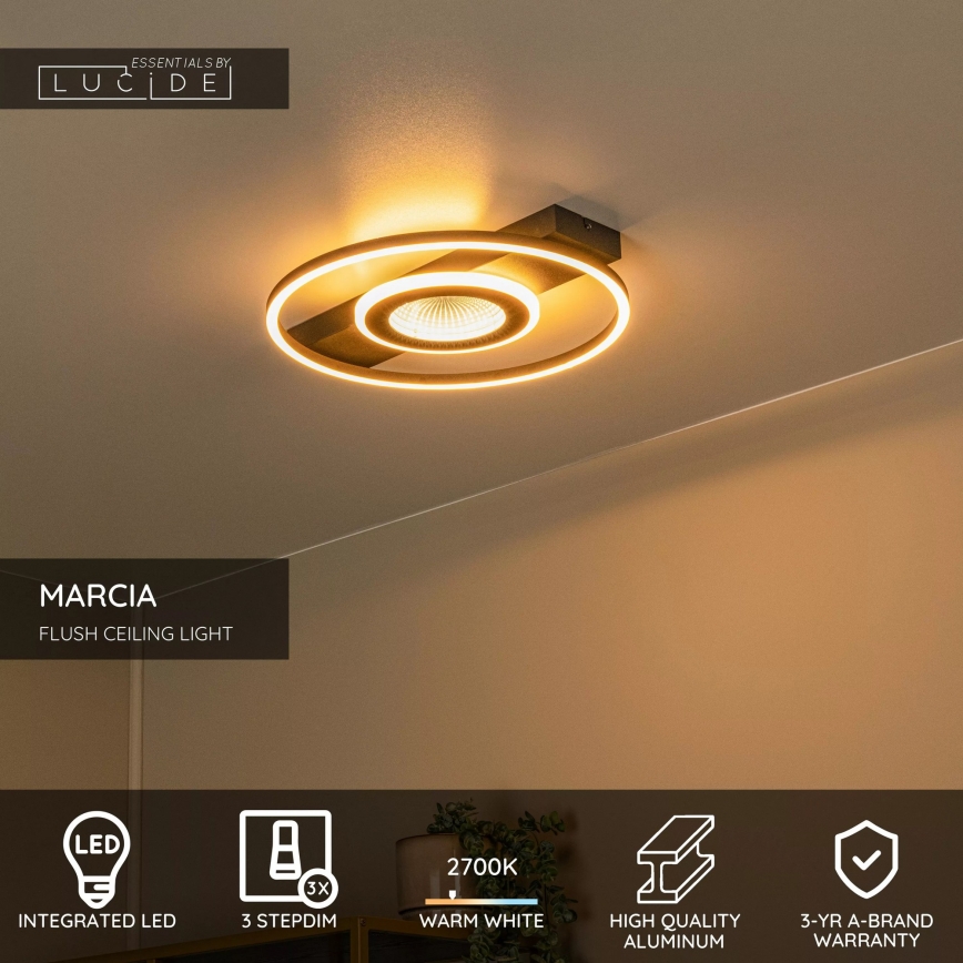 Lucide 53100/30/30 - Zatemnjevalna LED stropna svetilka MARCIA LED/32W/230V 2700K 40x42 cm
