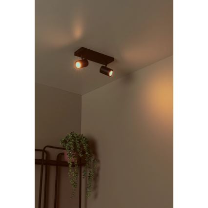 Lucide 53910/02/30 - Smerna svetilka AMIGO 2xGU10/40W/230V črna