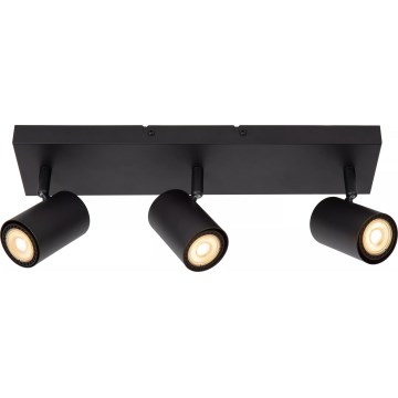 Lucide 53910/03/30 - Stropna smerna svetilka AMIGO 3xGU10/40W/230V črna