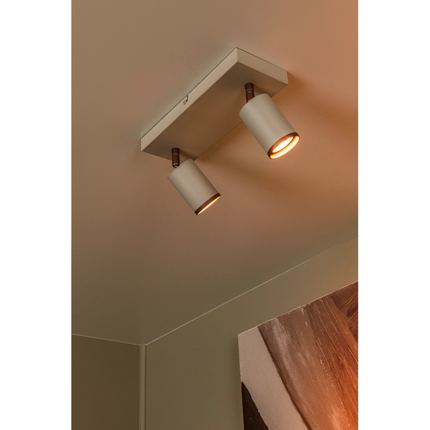 Lucide 53914/02/41 - Smerno svetilo REGINA 2xGU10/50W/230V bež