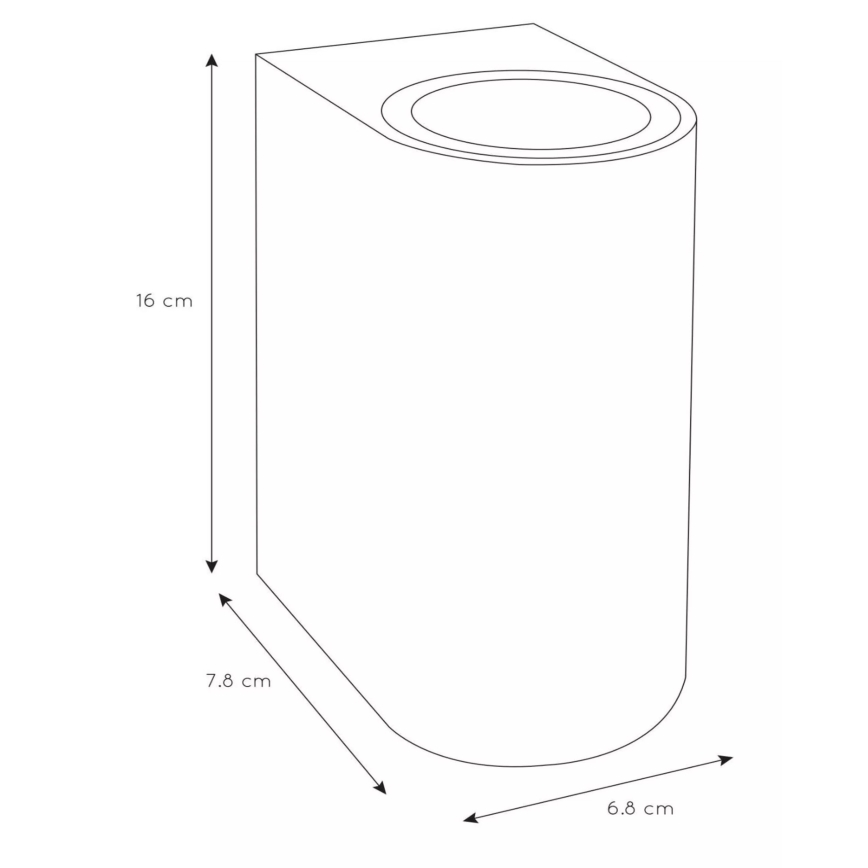 Lucide 69801/02/30 - Zunanja stenska svetilka ZARO 2xGU10/35W/230V IP44 črna