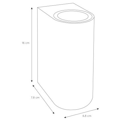 Lucide 69801/02/31 - Zunanja stenska svetilka ZARO 2xGU10/35W/230V IP44 bela