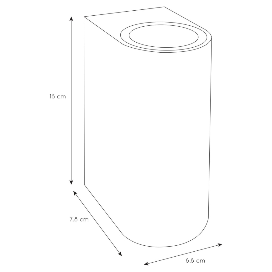 Lucide 69801/02/31 - Zunanja stenska svetilka ZARO 2xGU10/35W/230V IP44 bela