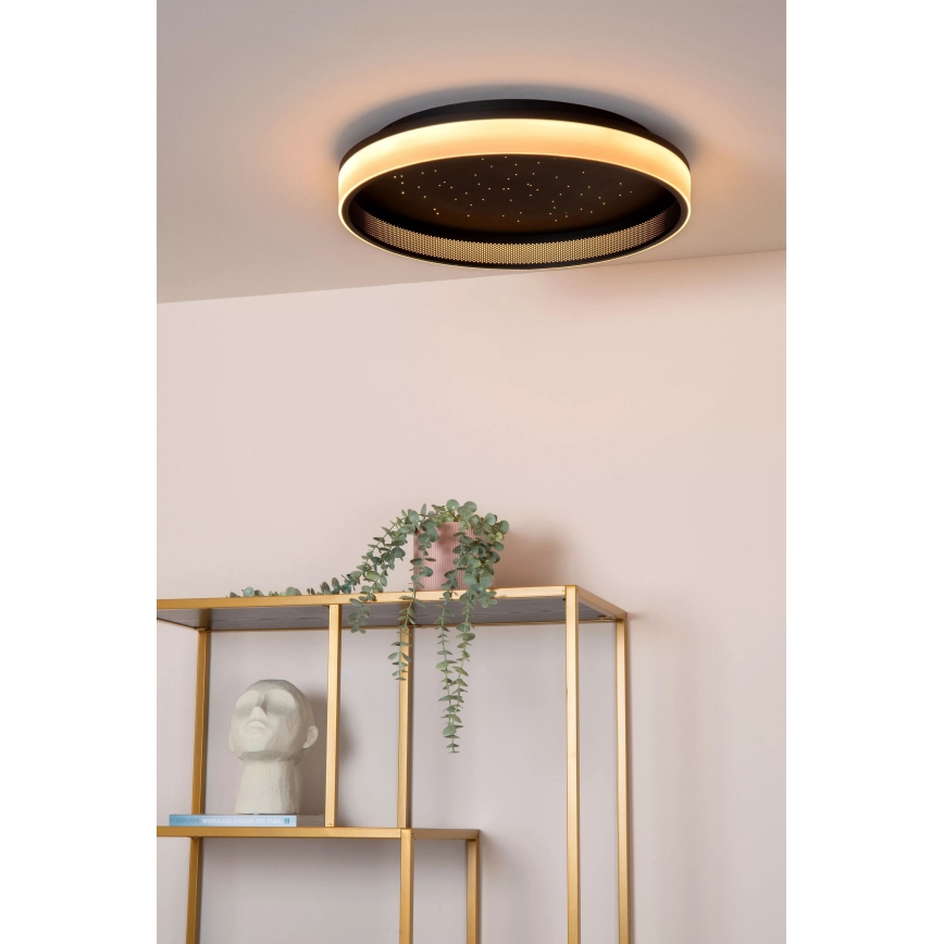 Lucide 71102/40/30 - LED Zatemnitvena stropna svetilka ESTREJA LED/40W/230V 2500-3000K pr. 40 cm črna + Daljinski upravljalnik