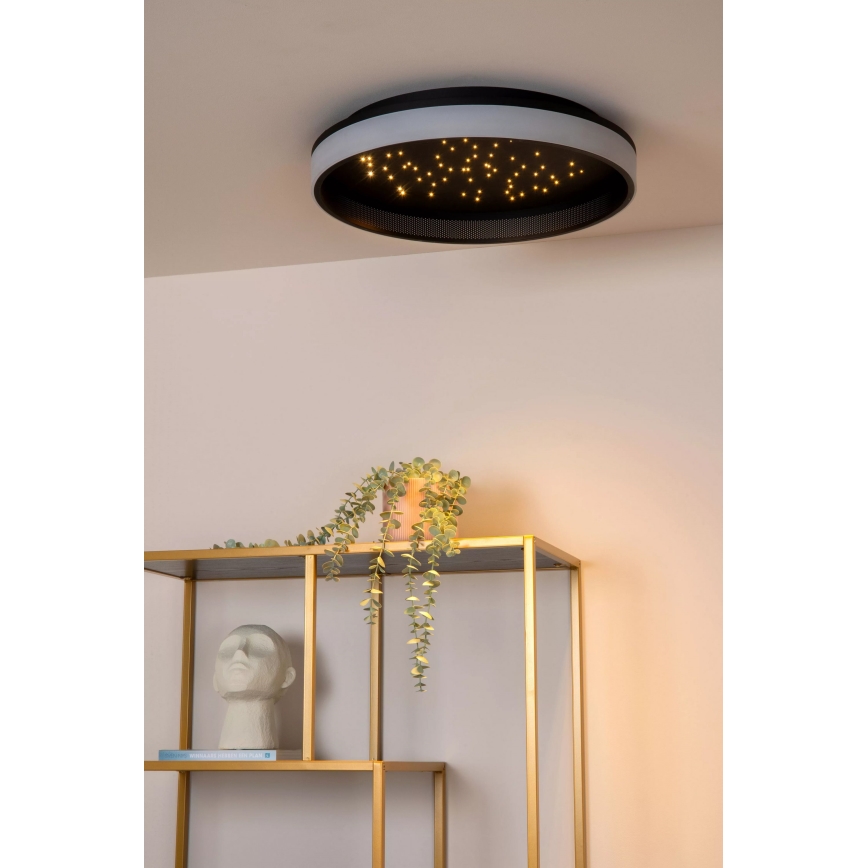 Lucide 71102/40/30 - LED Zatemnitvena stropna svetilka ESTREJA LED/40W/230V 2500-3000K pr. 40 cm črna + Daljinski upravljalnik