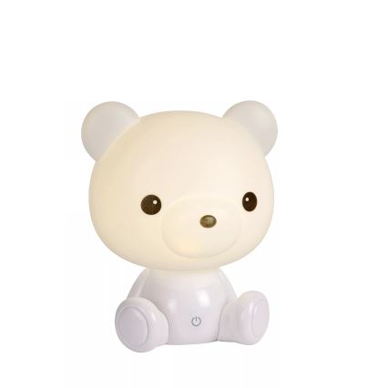Lucide 71590/03/31 - LED Zatemnitvena otroška nočna lučka DODO LED/3W/230V beli medvedek