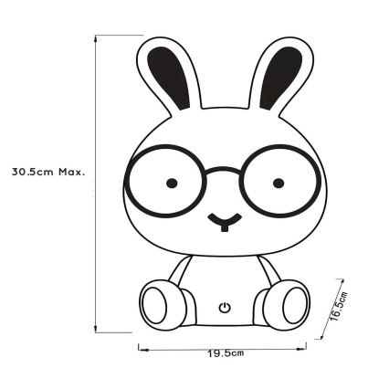Lucide 71591/03/66 - LED Zatemnitvena namizna svetilka DODO LED/3W/230V kunec