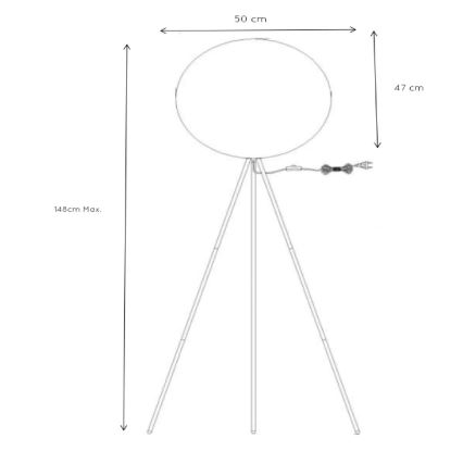 Lucide 71767/50/31 - Stoječa svetilka GOOSY SOFT 1xE27/60W/230V
