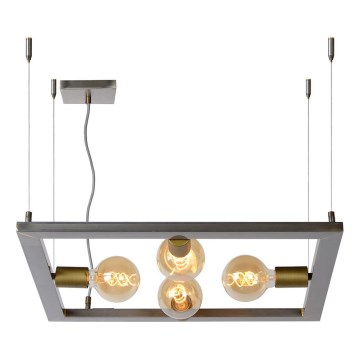 Lucide 73403/04/18 - Lestenec na vrvici THOR 4xE27/60W/230V