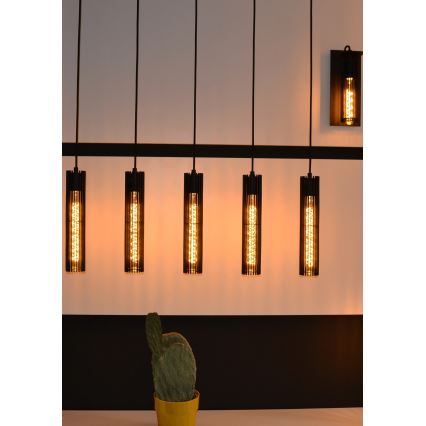 Lucide 73406/05/30 - Lestenec na vrvici LIONEL 5xE27/60W/230V