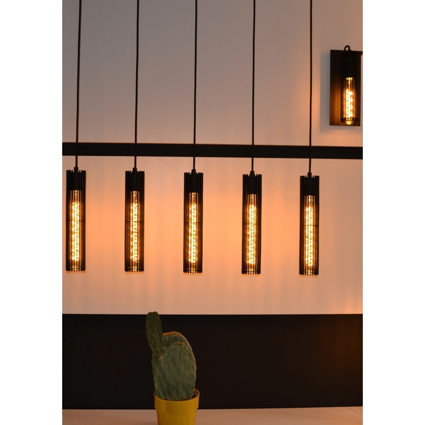 Lucide 73406/05/30 - Lestenec na vrvici LIONEL 5xE27/60W/230V