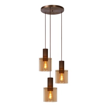 Lucide 74405/13/62 – Lestenec na vrvici TOLEDO 3×E27/40W/230V