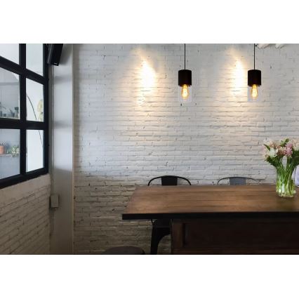 Lucide 74410/01/65 - Lestenec na vrvici ZINO 1xE27/60W/230V črn