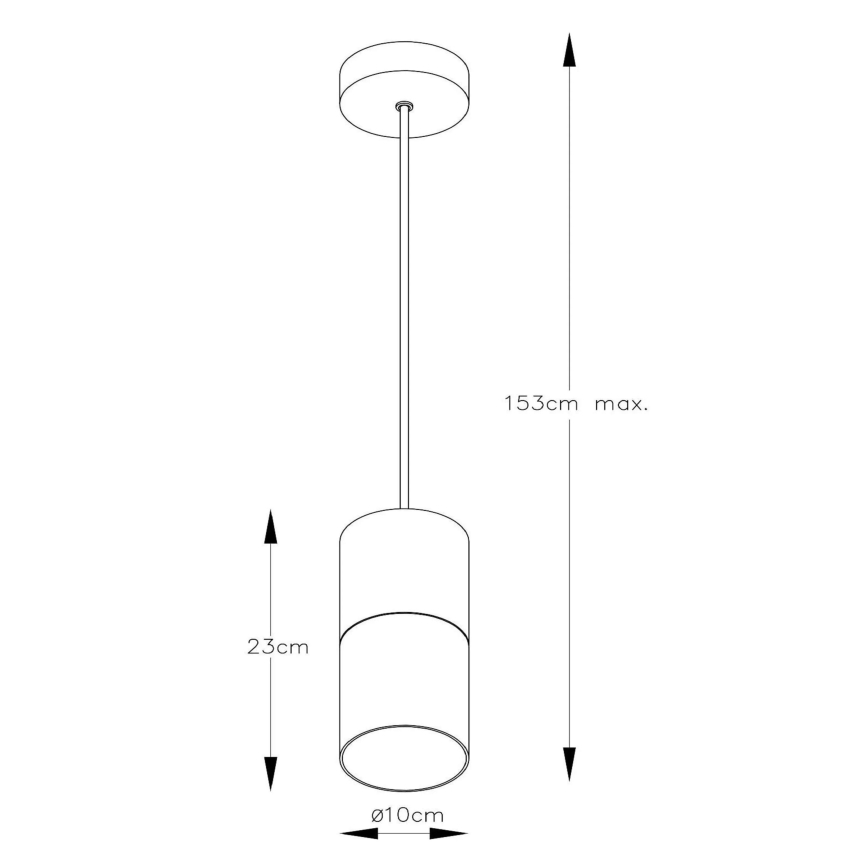 Lucide 74410/01/65 - Lestenec na vrvici ZINO 1xE27/60W/230V črn