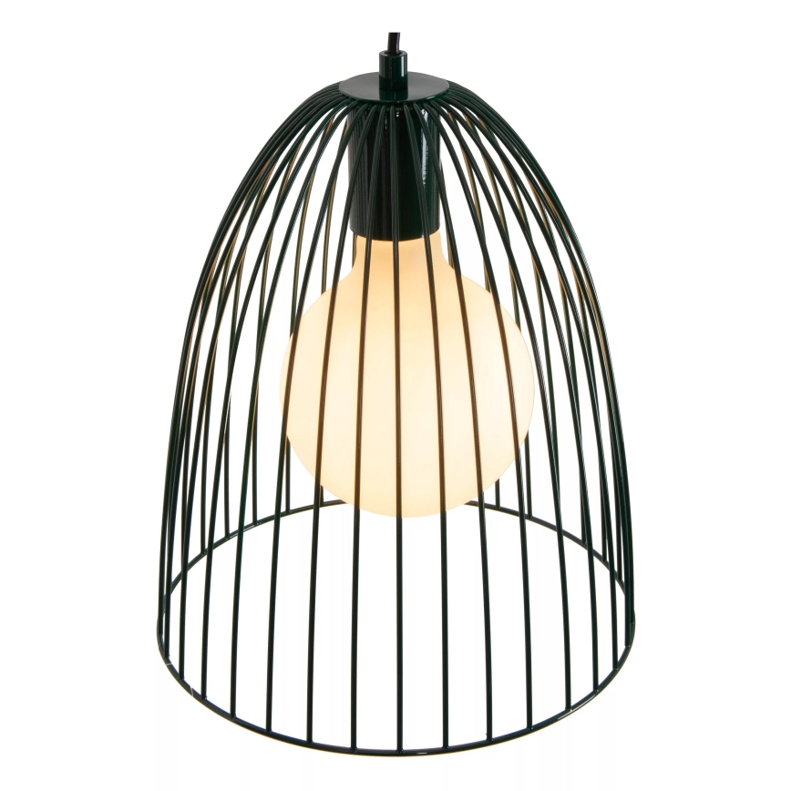 Lucide 74417/01/33 - Lestenec na vrvici MACARONS 1xE27/40W/230V pr. 24,5 cm zelena