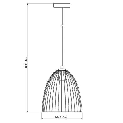 Lucide 74417/01/33 - Lestenec na vrvici MACARONS 1xE27/40W/230V pr. 24,5 cm zelena