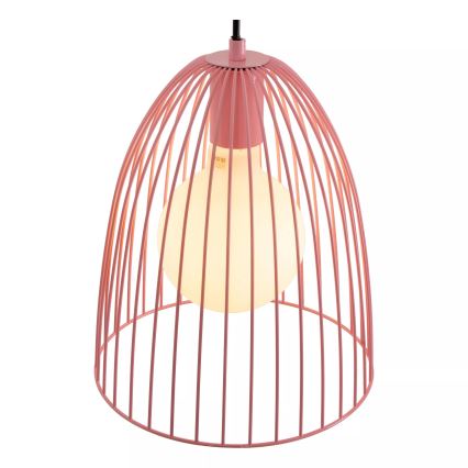 Lucide 74417/01/66 - Lestenec na vrvici MACARONS 1xE27/40W/230V pr. 24,5 cm roza
