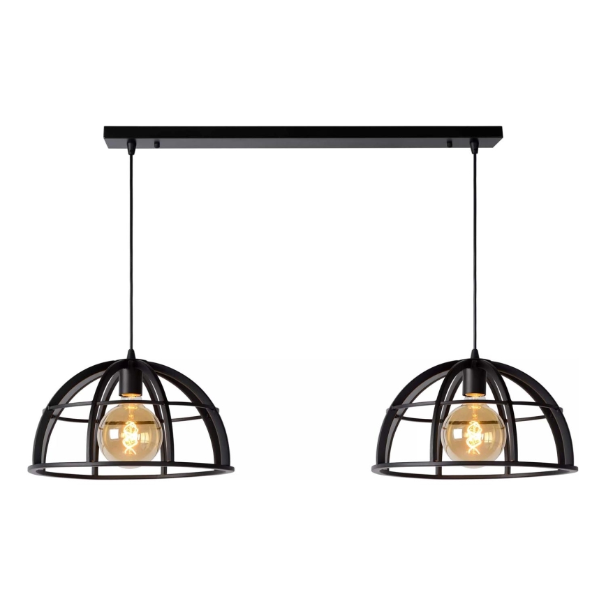 Lucide 76464/02/30 - Lestenec na vrvici DIKRA 2xE27/60W/230V