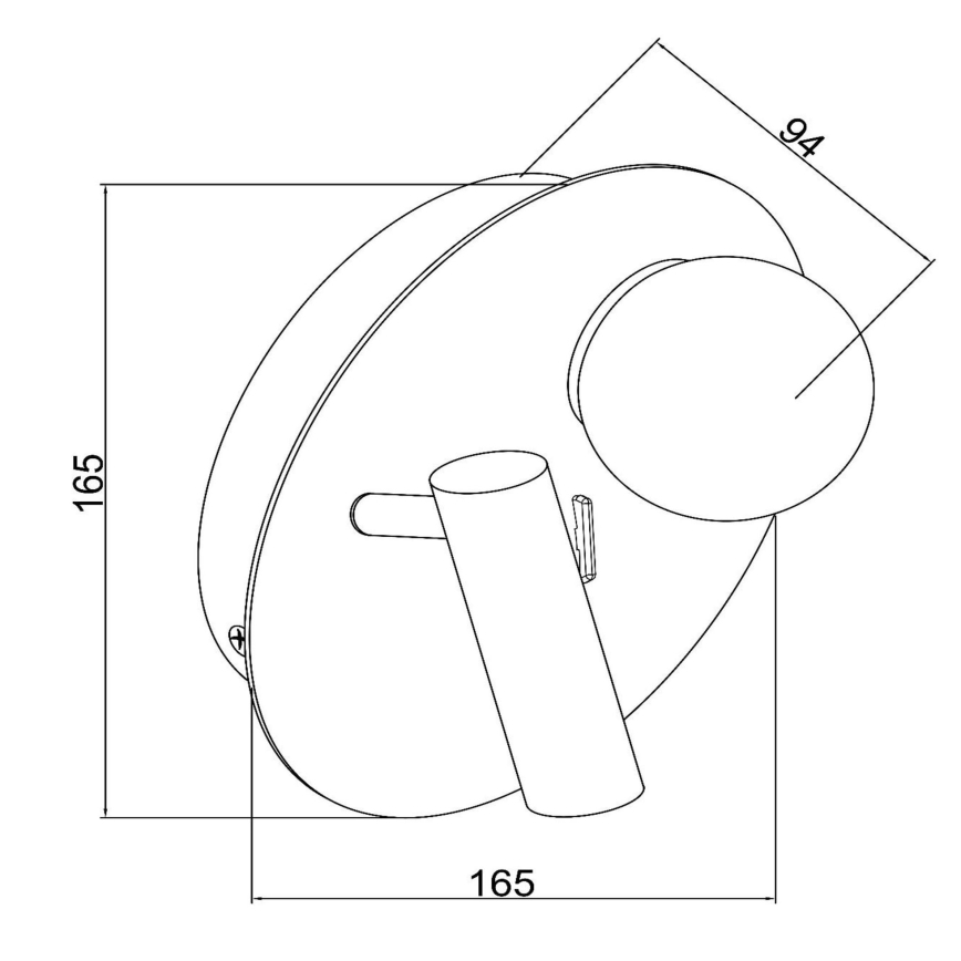 Lucide 77286/02/30 - LED Stenska svetilka MATIZ 2xLED/3,5W/230V USB črna