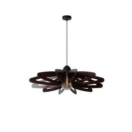 Lucide 77483/76/30 - Lestenec na vrvici ZIDANE 1xE27/15W/230V rjav/črn