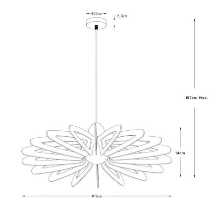 Lucide 77483/76/30 - Lestenec na vrvici ZIDANE 1xE27/15W/230V rjav/črn