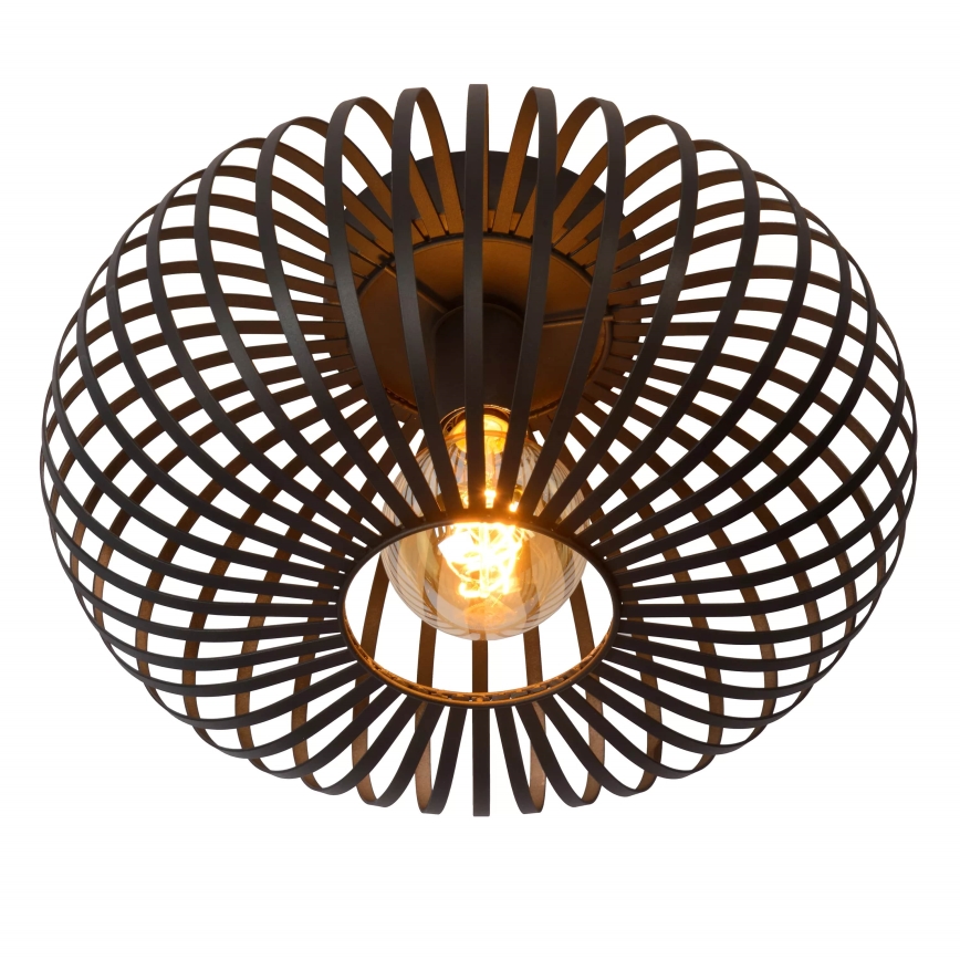Lucide 78174/40/30 - Stropna svetilka MANUELA 1xE27/60W/230V pr. 39,5 cm črna