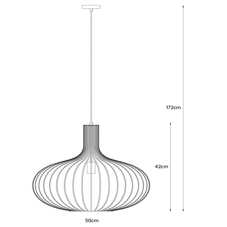 Lucide 78374/50/30 - Obesna svetilka MANUELA 1xE27/60W/230V črna 50 cm